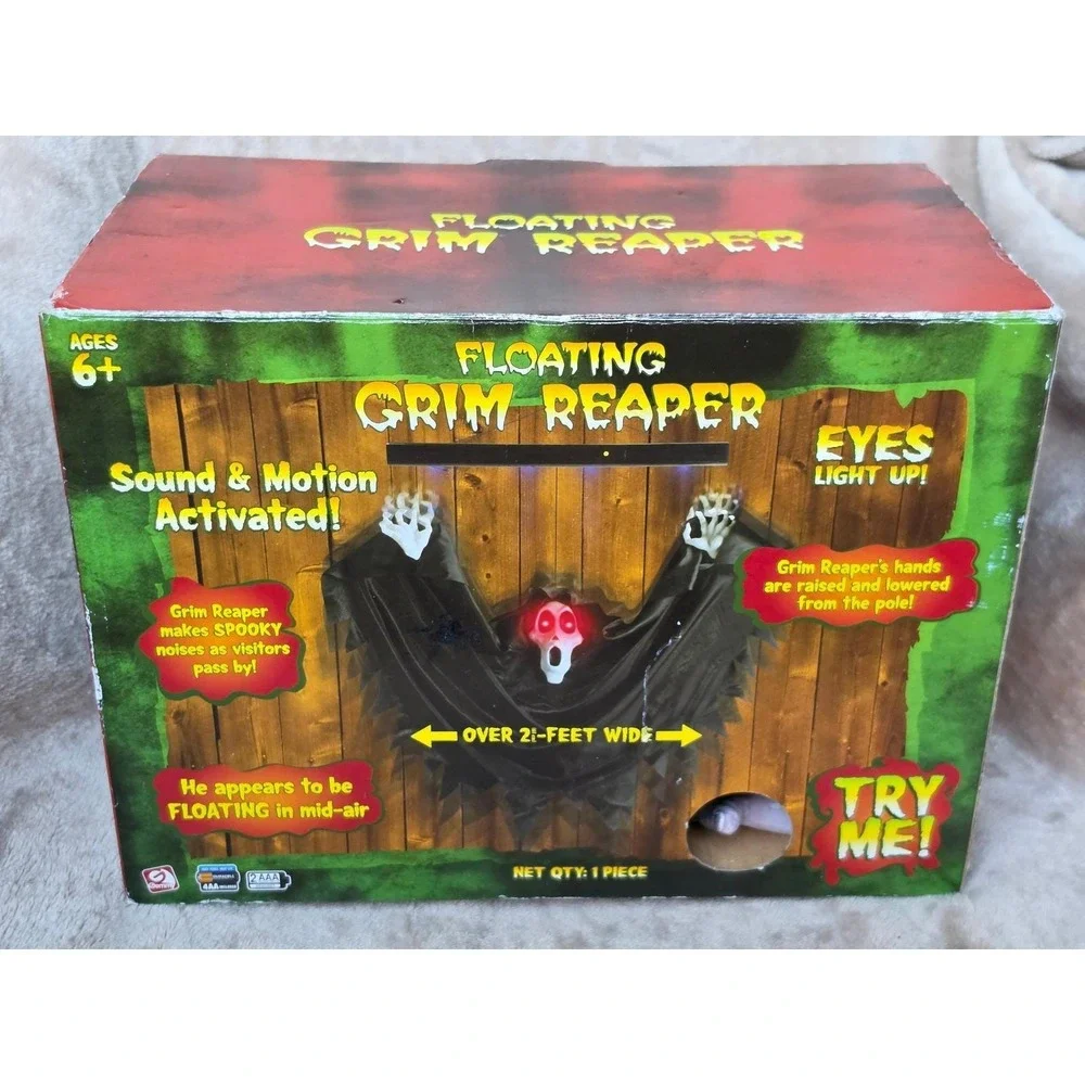 Gemmy Floating Grim Reaper Halloween Animatronic Sound Motion